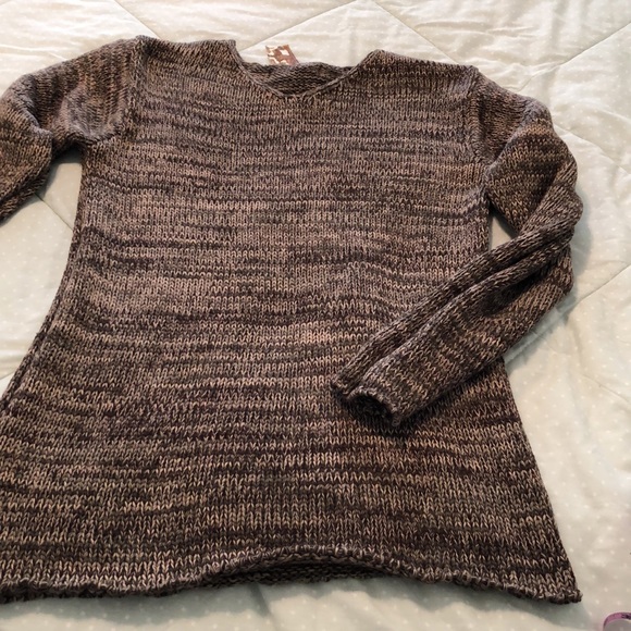 NWT Triko sweater women’s small OVERSIZED Brown multi reverse knit - Picture 7 of 7
